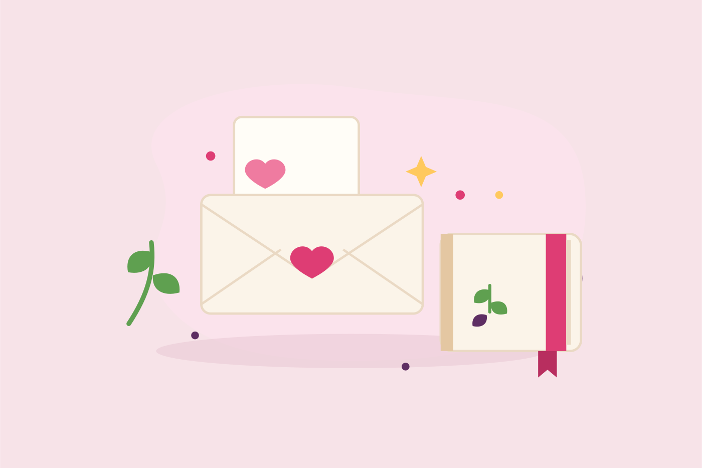 Un carnet et une enveloppe : le guide mois par mois