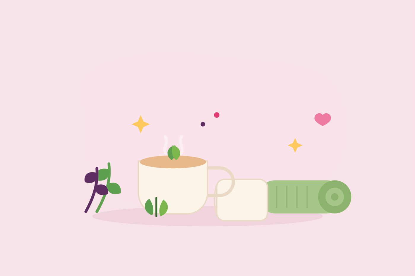 Une tisane et un plaid, douceur et repos en début de grossesse
